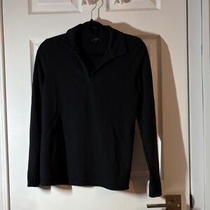 Studio Black Ribbed Knit Top